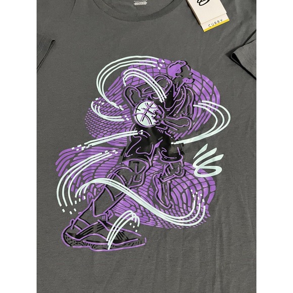 NWT Under Armour Stephen Curry 2XL XXL Adult Shirt Short Sleeve NBA Gray Mens - Picture 3 of 9